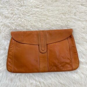 Vintage Badaan 70’s Genuine Leather Brown Clutch Bag